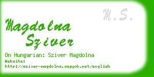 magdolna sziver business card